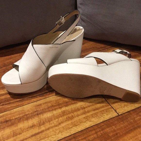 Via Spiga Orlando Crisscross Leather Wedge Sandal - Picture 4 of 4